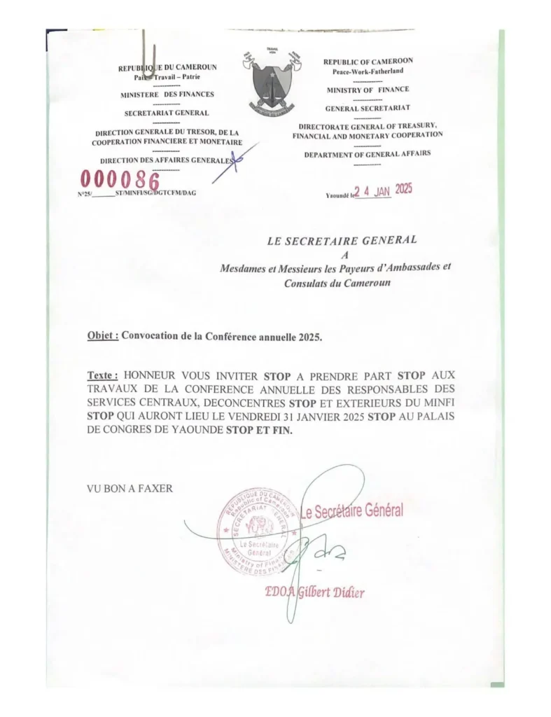 convocation de la conférence annuelle 2025